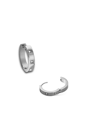 Classic Silver Huggies Hoops Earrings 2cm