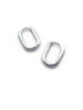 Smart Silver Square Hoop Earrings 2.1cm