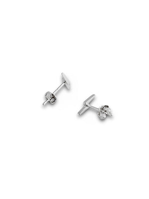 Silver Lighting Shape Stud Earrings 0.26cm