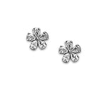 Silver Flourishing Flower Stud Earrings 0.7cm