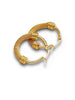 Gold Vintage Hoops Earrings 3.4cm