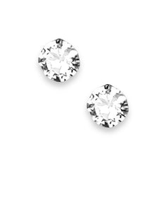 Exuberant Silver Classic Stud Earrings 6mm