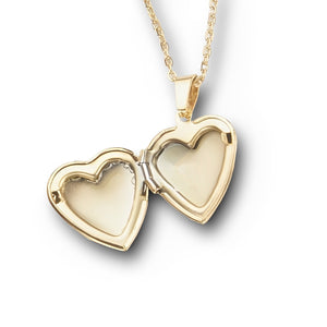 Gold Romantic Heart Lockets Necklace