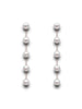 Gold Chic Chain Drops White Pearl Earrings 8cm