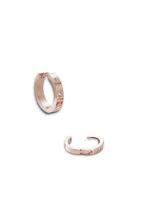 Innovative Rose Gold Huggies Earrings Hoops 2cm