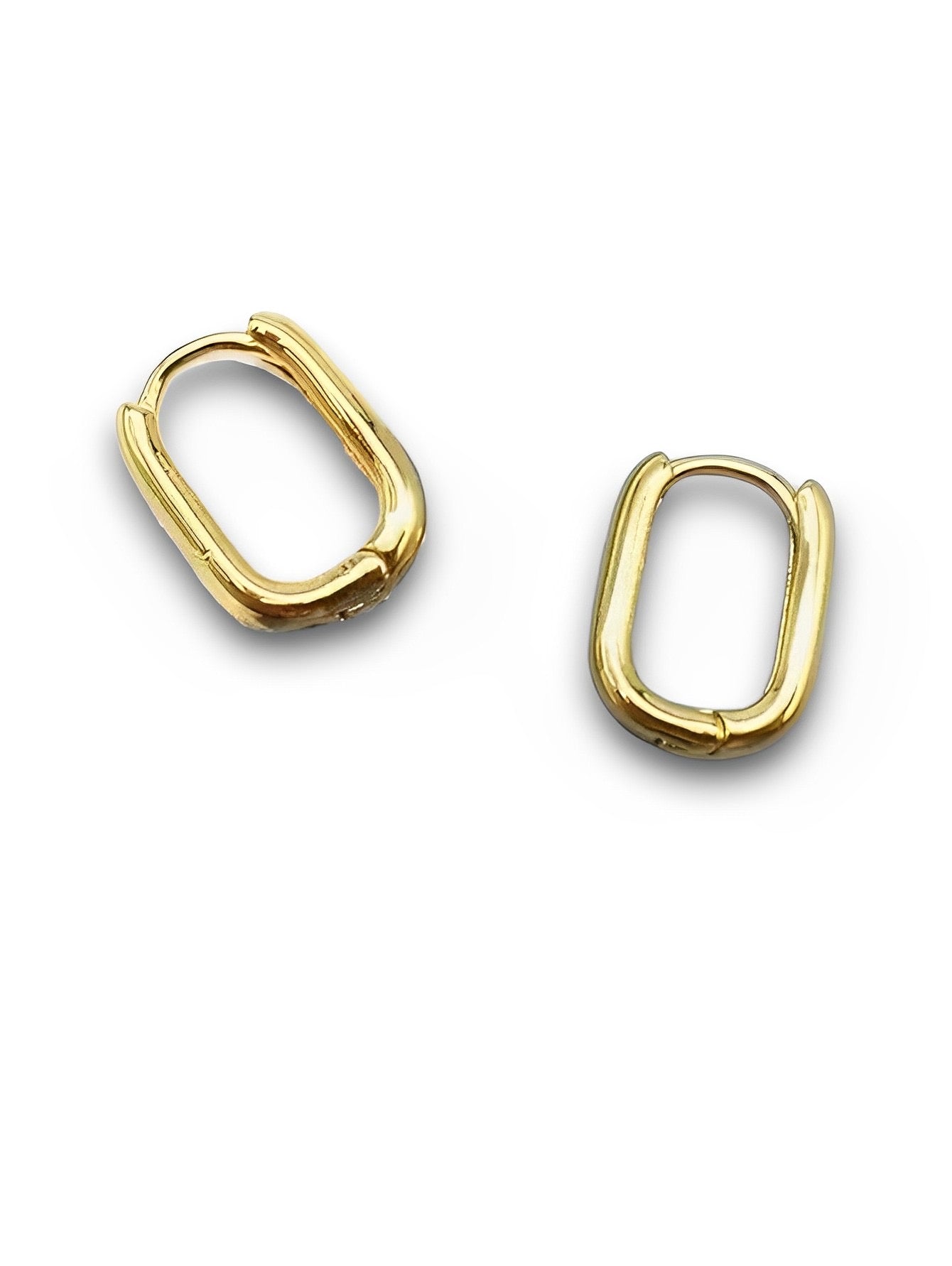 Clever Gold Square Hoop Earrings 2.1cm