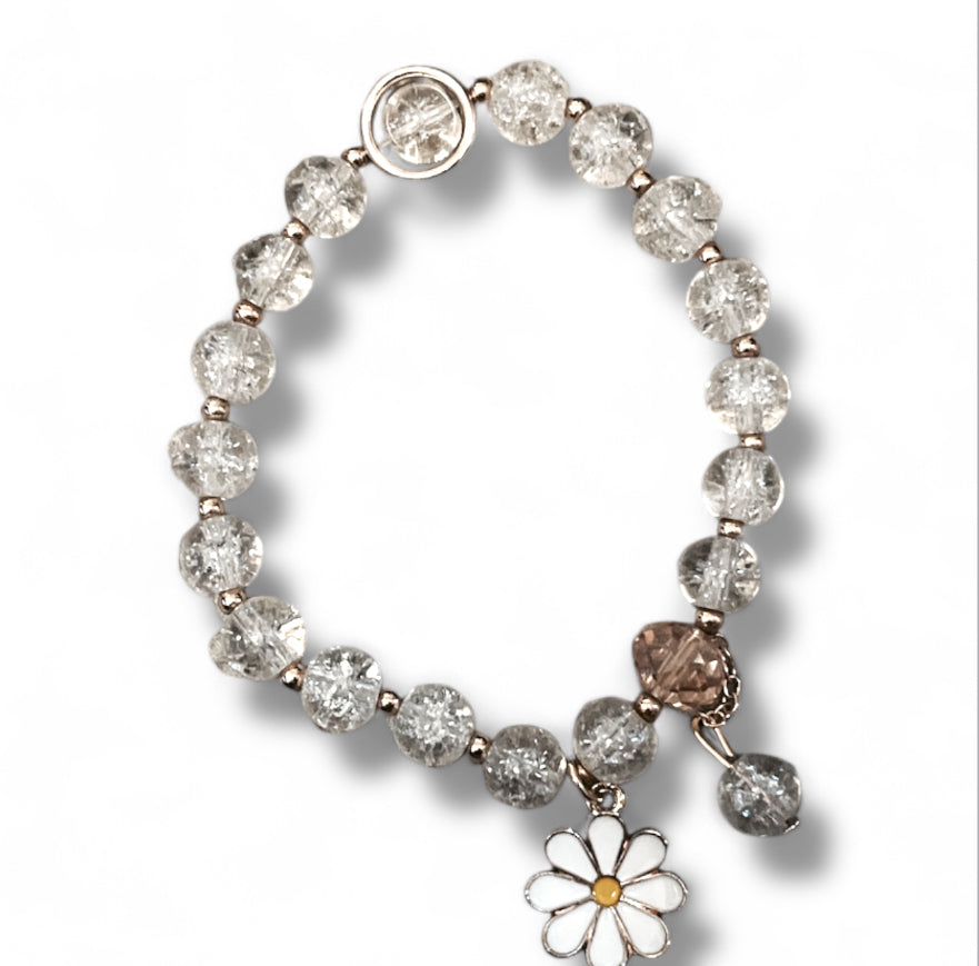 Clear Prism Daisy Bracelet