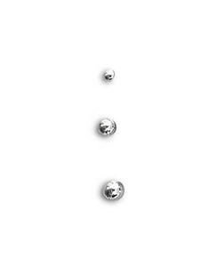 3 in 1 - Balanced Silver Sphere Stud Earrings 2mm - 3mm - 4mm