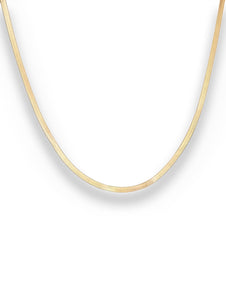 Exotic Gold Flat Snake Necklace