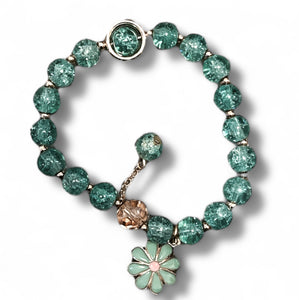 Aqua Prism Daisy Bracelet